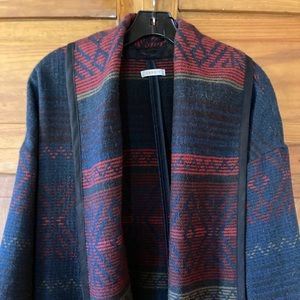 Esprit southwest shawl collar wool blend cardigan/lightweight coat